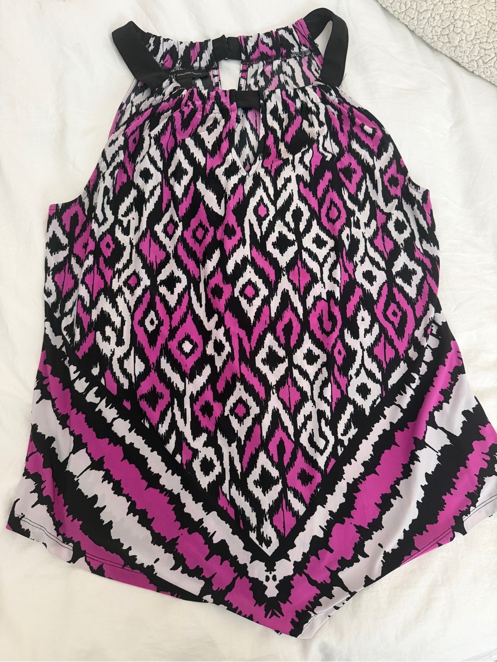 INC International Concepts Black, White & Magenta Patterned Kids Bodysuit